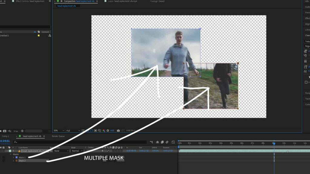 Add additional mask in after effect