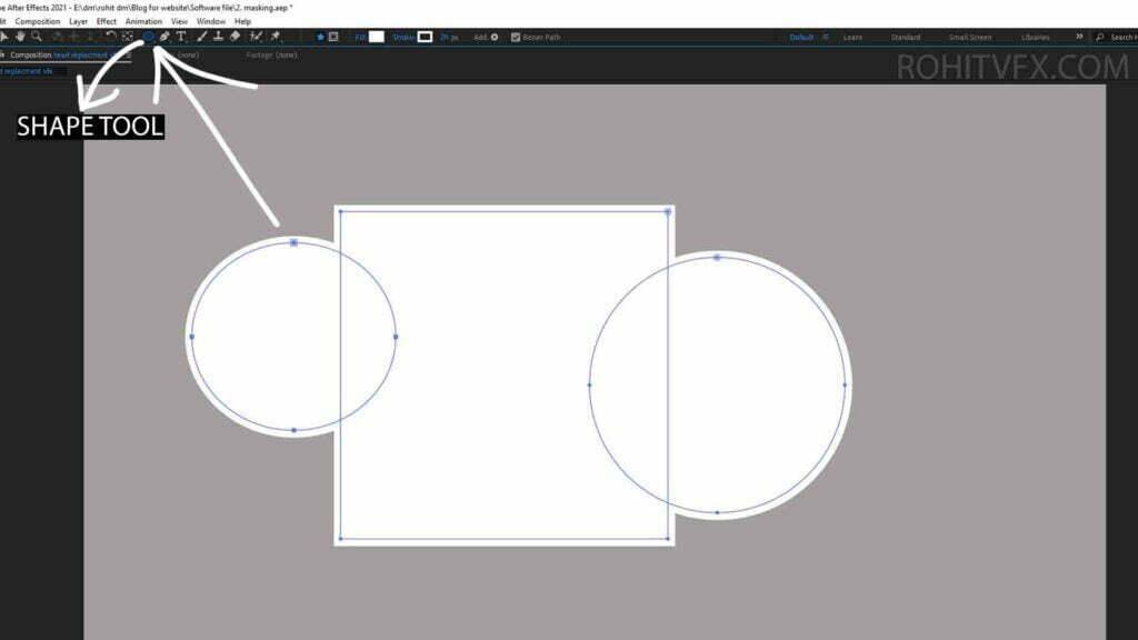 create shapes through shape tool in after effects