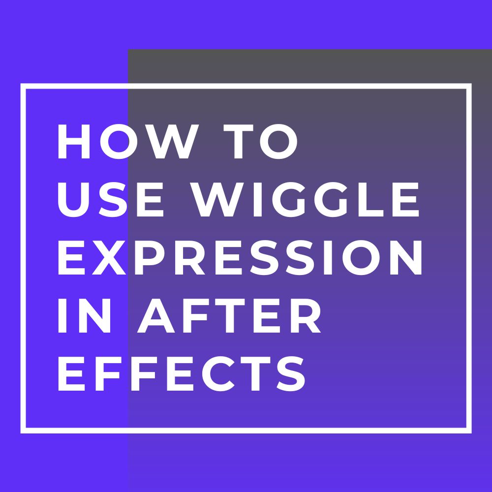 How to use wiggle expression in after effects