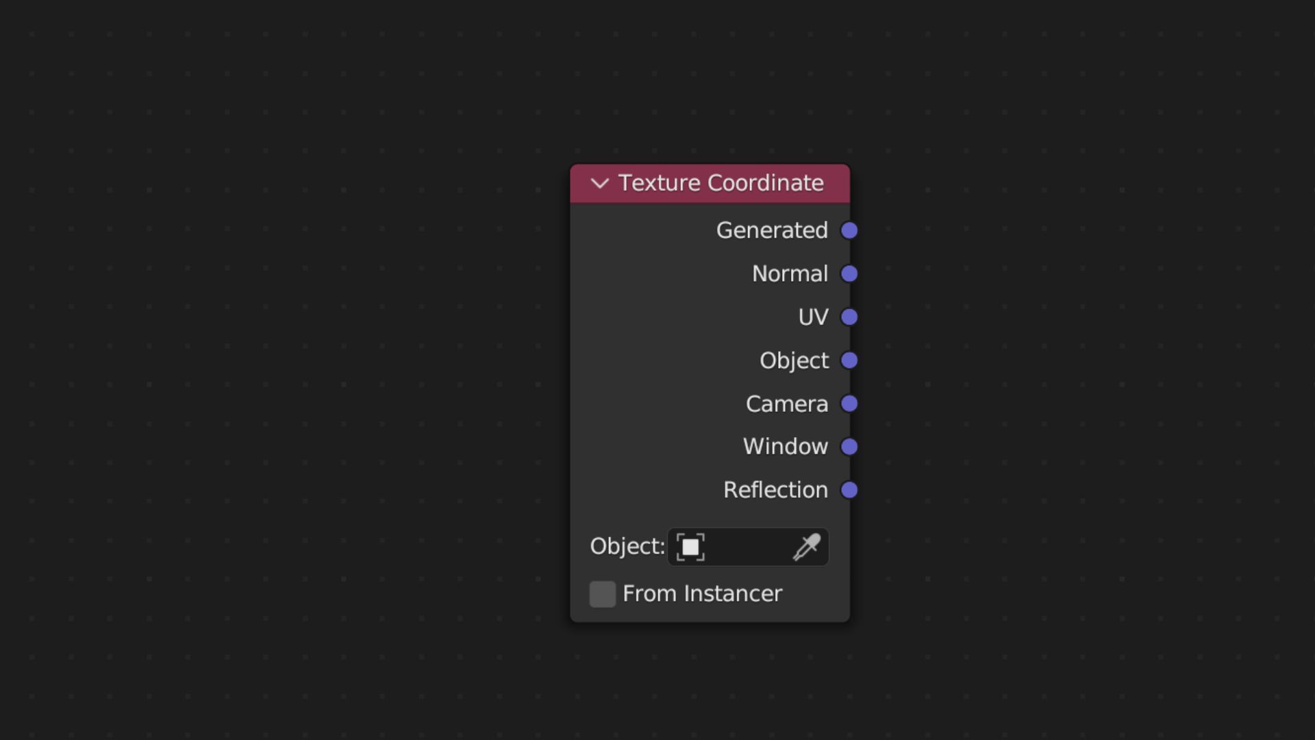 Texture Coordinate node