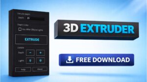 Download FREE 3D Extruder Plugin for After Effects