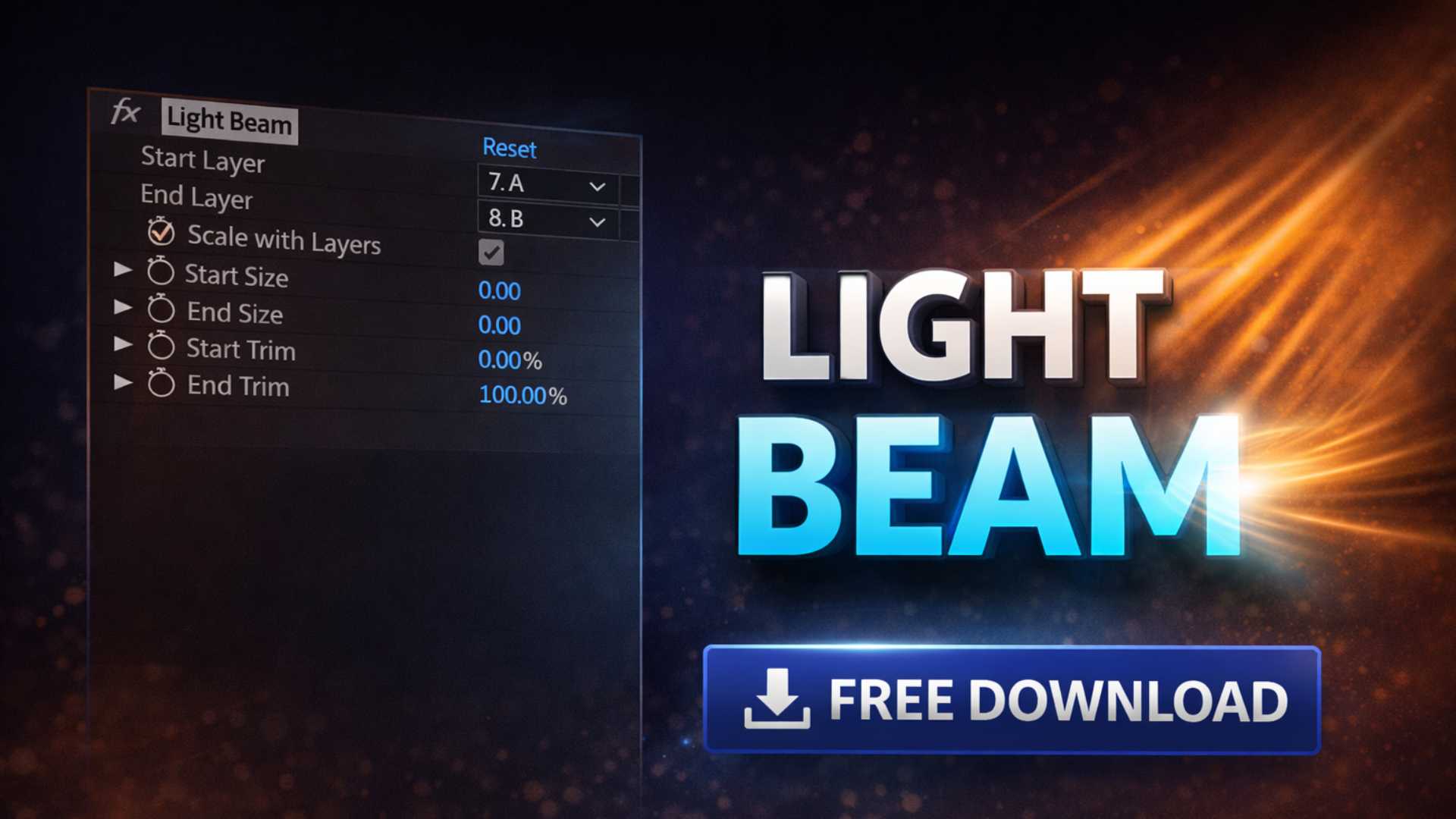 Light Beam Plugin Free Download for After Effects